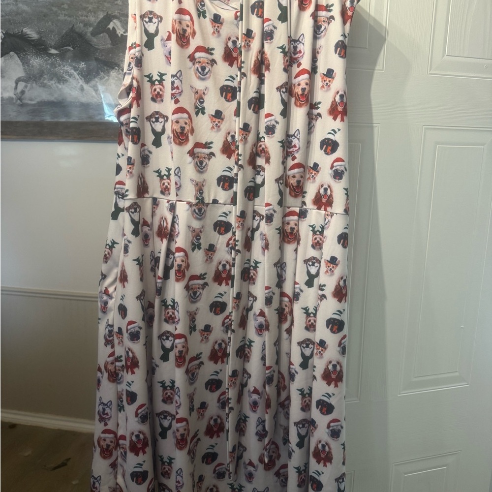 Festive Animal Print Maxi Dress